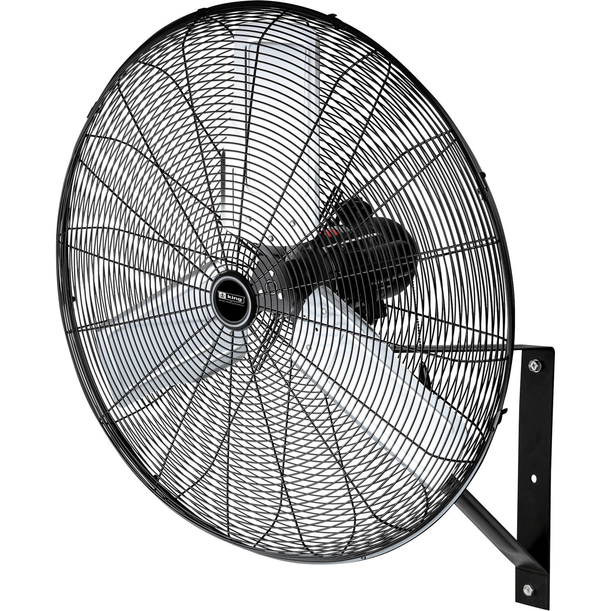 King Commercial High Velocity, Oscillating Wall-Mount Fan, 30in., 3 Speeds, 7204 CFM, 120 Volt, Model# WFO-30